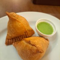 Vegetarian samosas at Kasthamandap Shuri in Naha