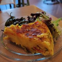 Tortilla de pataca vegana at A Corre Vexeta in Santiago De Compostela