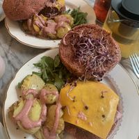 Excellent beetroot buns.  at Elemiah in Fontainebleau