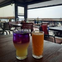 Lemonade with lavender and orange juice at Big Chefs in Izmir