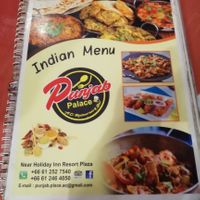 Menu at Punjab Palace in Ao Nang