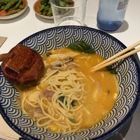 Had the vegan Rahmen, where awesome. With some vegan chicken and vegetables 🤩  at UDON - Born in Barcelona