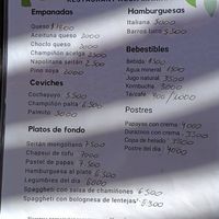 Carta vegana con muchas opciones #Veganuary at Agua Marina in Tongoy