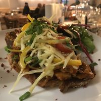 Pulled Mushrooms served on a crunchy toast! 😋 #Veganuary at Dolcinella in Essen