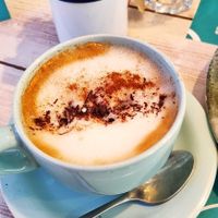 Oat milk cappuccino at Mareando la Huerta in Alicante