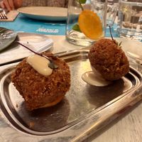 Croquetas kimchi  at Mareando la Huerta in Alicante