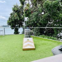 Cornhole Game with Beanbag Chairs for a more relaxed experience  at Mangawhai Tavern in Mangawhai