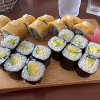 The rolls in background had mayo, but were for my girlfriend   at Love Sushi in Phu Quoc