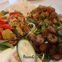 'wow' meal - scrambled tofu, sausage, potatoes and quesadilla at Pura Vida Bakery and Bystro in Las Vegas