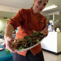 Chef Mayra and on-the-spot creation... at Pura Vida Bakery and Bystro in Las Vegas