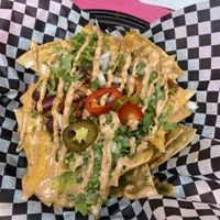 Loaded nachos for starters   at Pura Vida Vegan Tacos in Antwerpen