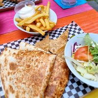 Gringa Milanesa 11,50 fries 4€ at Pura Vida Vegan Tacos in Antwerpen