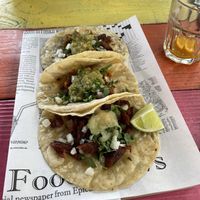 the tacos with different fillings. top!  at Pura Vida Vegan Tacos in Antwerpen