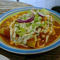 Enchiladas at Pura Vida Vegan Tacos in Antwerpen