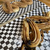 Loaded and regular churros  at Pura Vida Vegan Tacos in Antwerpen