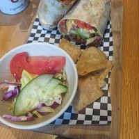 Burrito chorizo at Pura Vida Vegan Tacos in Antwerpen