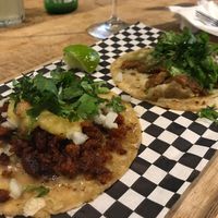 Taco's with different preparations of seitan at Pura Vida Vegan Tacos in Antwerpen