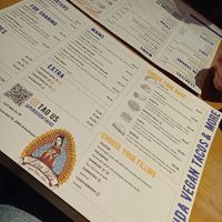 Menu at Pura Vida Vegan Tacos in Antwerpen