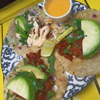 Chorizo tacos at Pura Vida Vegan Tacos in Antwerpen