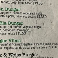 Vegan and vegetarian burgers  at The Birra in San Vittore Olona