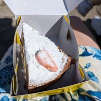 Vegan carrot cake at Albeta Mediterranean Bakery in Thessaloniki