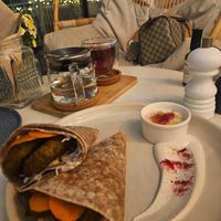 Falafel wrap at Planet Terra in Dubai