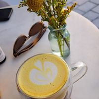 Golden latte at Planet Terra in Dubai