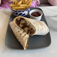 Mushroom Shawarma - nice but could do with more saucee  at Planet Terra in Dubai