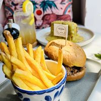 Mushroom burger - Delicious!  at Planet Terra in Dubai