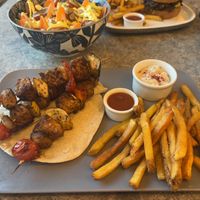 Tempeh skewers  at Planet Terra in Dubai