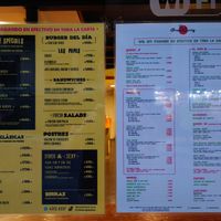 Menu at Green Curry in Buenos Aires