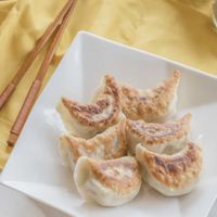 Pot stickers   at Dumpling Capital in Santa Clara