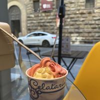 Strawberry and Passion Fruit Gelato  at Gelatarium in Florence