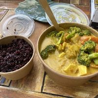 Yellow curry at Tina's Garden Gourmet Cafe in Hilo