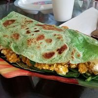 Vegan Thai pizza at Tina's Garden Gourmet Cafe in Hilo