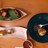 Summer roll and tofu wrap at Tina's Garden Gourmet Cafe in Hilo