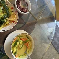 Coconut curry with brown rice   at Tina's Garden Gourmet Cafe in Hilo