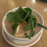 cup of tom kha soup (don’t recommend)  at Tina's Garden Gourmet Cafe in Hilo