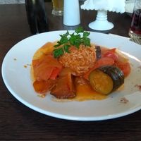Geschmortes Gemüse mit Tomatenreis at El Greco in Rottweil