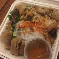 Noodles and spring rolls   at Loving Hut - Sunset District in San Francisco