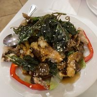 Fried mushrooms in a sweet and sour sauce  at Loving Hut - Sunset District in San Francisco