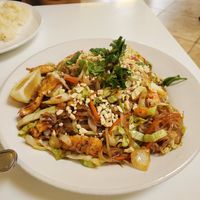 Pad Thai with vegan mock shrimp at Loving Hut - Sunset District in San Francisco