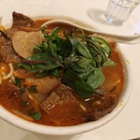 bun hue spicy noodle soup at Loving Hut - Sunset District in San Francisco