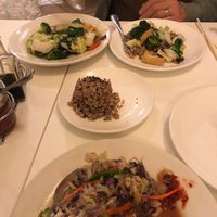 Fantastic menu! Red rice with Deluxe Vegetables and Divne Kelp Noodle. at Loving Hut - Sunset District in San Francisco