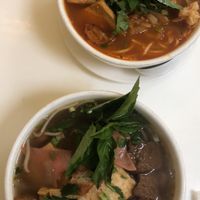 Top: Bun Hue Bottom: Pho at Loving Hut - Sunset District in San Francisco