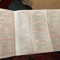 Menu at Peking & Tokyo in Woodstock