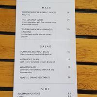 Menu at The Lighthouse in Cleveland