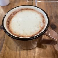 Cocoa latte with soy milk.  at Soy Soy Cafe in Okinawa