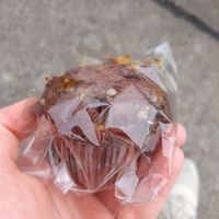 Brown sugar cocoa vegan muffin at Soy Soy Cafe in Okinawa