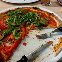 Pizza Ortolana at Pizzeria Portofino in Lübeck in Luebeck